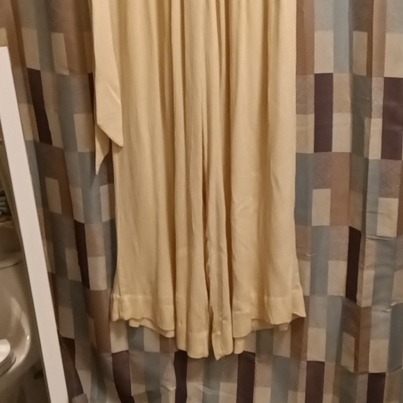 FINAL PRICE NWT Free People neutral crinkled pants/jumpsuit elastic banded waist - Picture 2 of 9